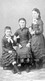 Maude, Rhoda and Lillie Cridge, c1865 (BC Archives A-01209)